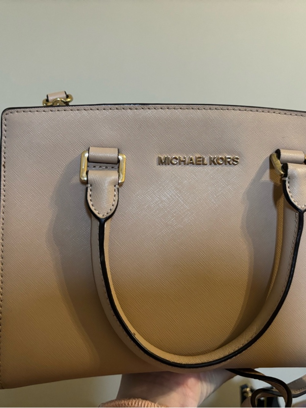 Michael Kors Blush tan Saffiano Leather Satchel